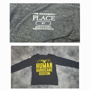 The Children's Place Gray and Yellow Kids Long Sleeve Shirt